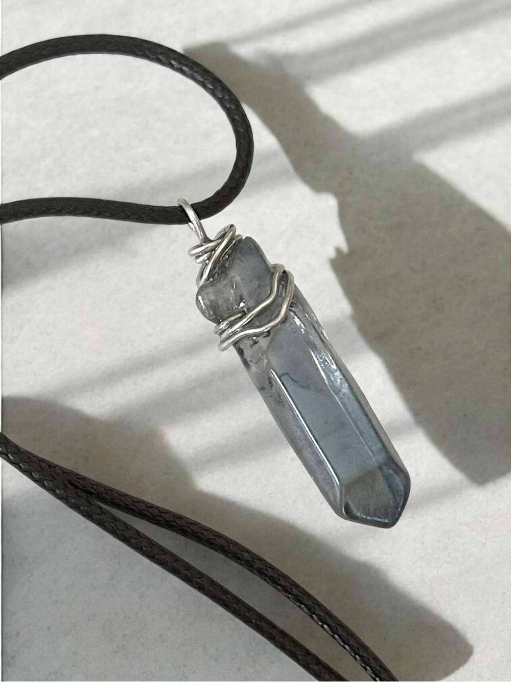 5 For $25💫Wirewrapped Smoky Blue Quartz Pendant